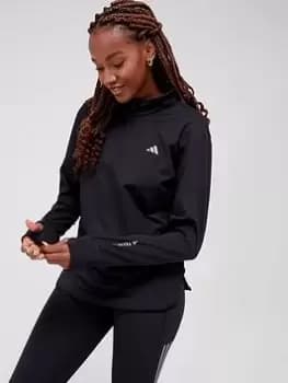 adidas Tech-Fit Warm Quarter Zip Top - Black, Size XL, Women