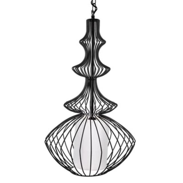 Beliani Pendant Lamp Kolva Metal Black