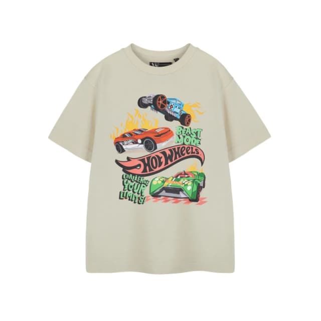 Hot Wheels Short Sleeved T-Shirt Beige