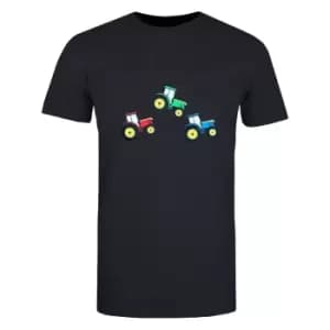 Little Knight Boys Tractor Collection T-Shirt (3-4 Years) (Charcoal Grey/Red)