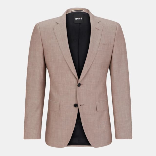 Boss Mens Tailored Lapel Formal Jacket Pink male 36 (46)