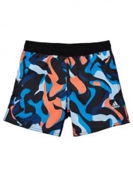 Boys, adidas Primeblue Swim Shorts - Black, Size 9-10 Years