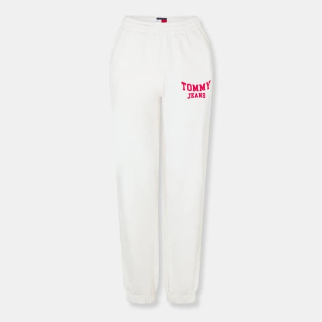 Tommy Jeans Womens Varsity Cuffed Ankle Fleece Joggers Ancient White female 8 (XS)