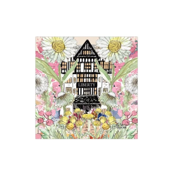 Claire Louise Liberty In Full Bloom Glass Kitchen Splashback Size: 600mm x 750mm Multicolor Unisex 600mm x 750mm