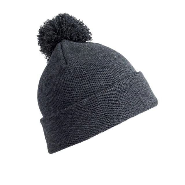 Result Pom Pom Beanie in Grey Grey Unisex One Size