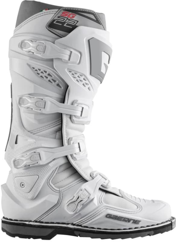 Gaerne SG-22 Motocross Boots, white, Size 44 45 for Men