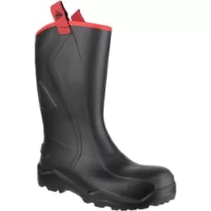 Dunlop Mens Purofort+ Rugged Full Safety Wellington Boots (45 EUR) (Black) - Black