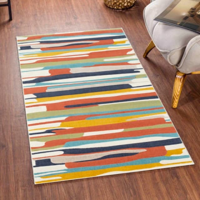Livabliss Scandi Modern Coral Pukka Area Rug 80 X 150 Cm - Easy Care, Non Shedding, Ideal For Living Room & Bedroom