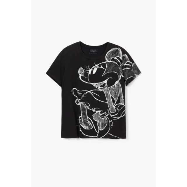 Desigual Womens T-Shirt Desigual Mickeydrawing Noir Female XS