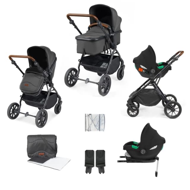 Ickle Bubba Cosmo 9pc TS w/ Cirrus+Base - Black Travel Systems one Grey 38905591055