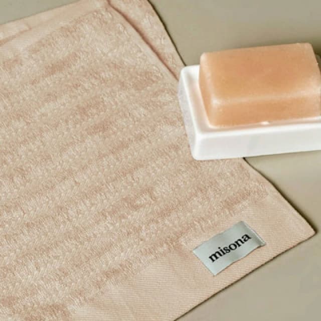 Misona Organic Cotton Face Cloths Pack Of 2 - Natural