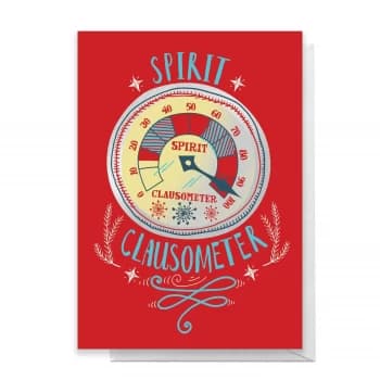 Elf Spirit Clausometer Greetings Card - Giant Card