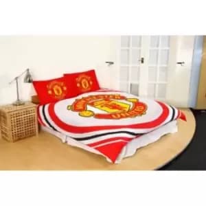 Manchester United FC Pulse Duvet Set (Double) (Red/White/Gold)