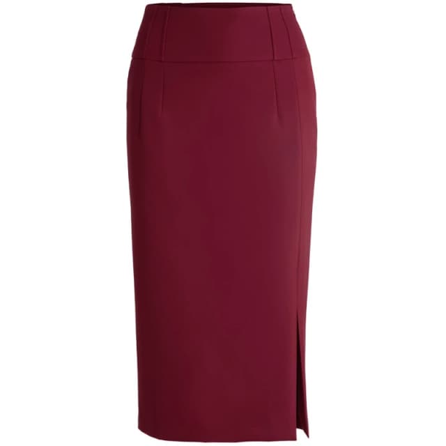 Boss Womens Vizena Jersey Skirt Dark Red female 6 (XS)