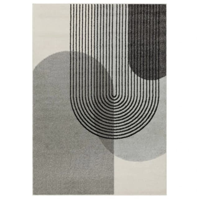 Grey Modern Easy To Clean Abstarct Rug For Diningroom-160Cm X 230Cm
