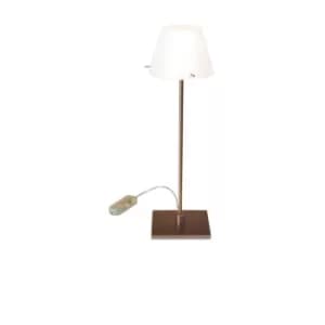 Virgin Table Lamp With Round Tapered Shade Bronze