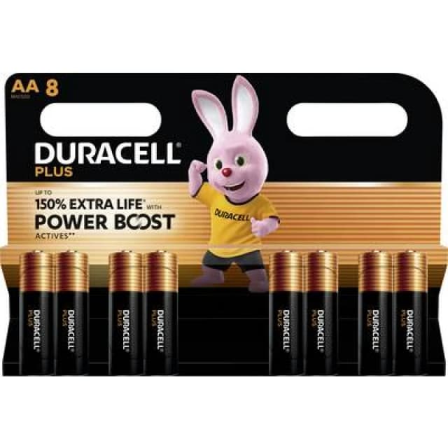 Duracell Duracell Plus Power Boost AA battery Alkali-manganese 1.5 V 8 pc(s) 151257