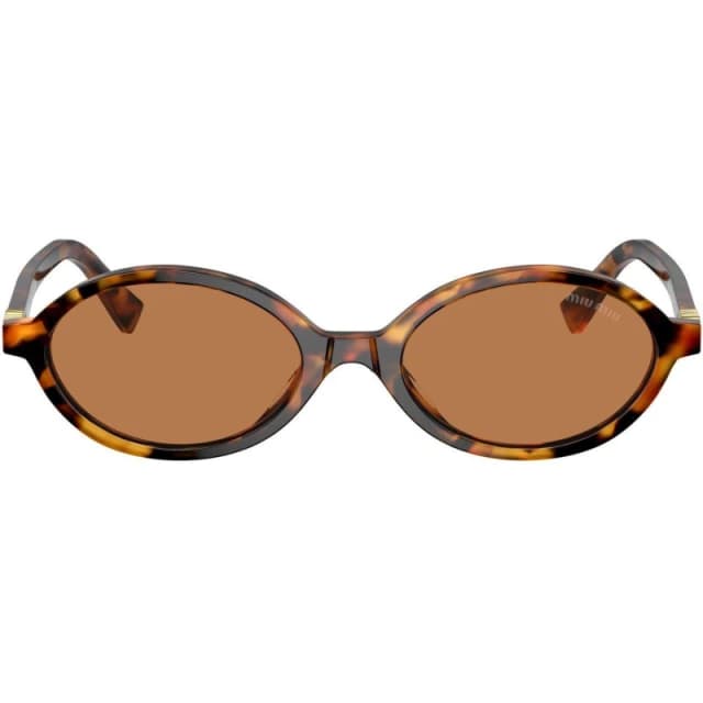 Miu Miu Miu Miu Women Oval Light Havana Brown MU04ZS Brown One Size Female 8056262145609