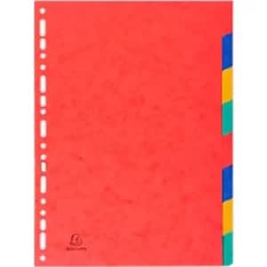 Exacompta Dividers 400gsm, A4, 8 Part, Plain, Pack of 25