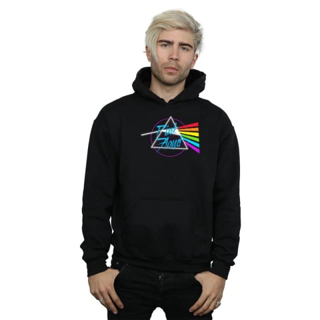 Pink Floyd Pink Floyd Men Neon Darkside Hoodie in Black Size: Small Black S Male 5057245948005