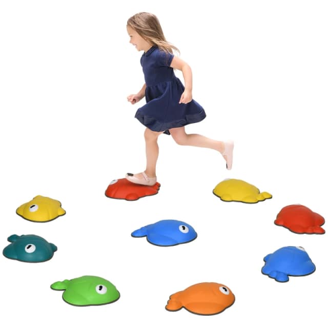 Aiyaplay Stepping Stones Kids, 9 Pcs Balance Stepping Stones For Sensory, Multi 347-020V01MX