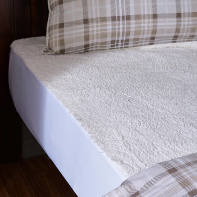 Catherine Lansfield Thermal Fleece Fitted Underblanket Bed Linen Fitted Sheet Cream