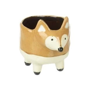 Ceramic Fox Planter With Feet 15.5cm
