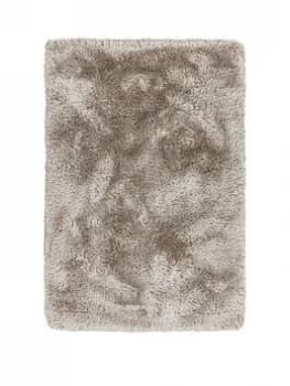 Asiatic Plush Shaggy Rug - 120 x 170cm - Taupe