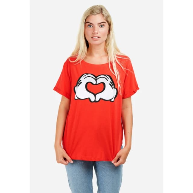 Disney Womens Regular Fit T-Shirt Red female 8 (S)