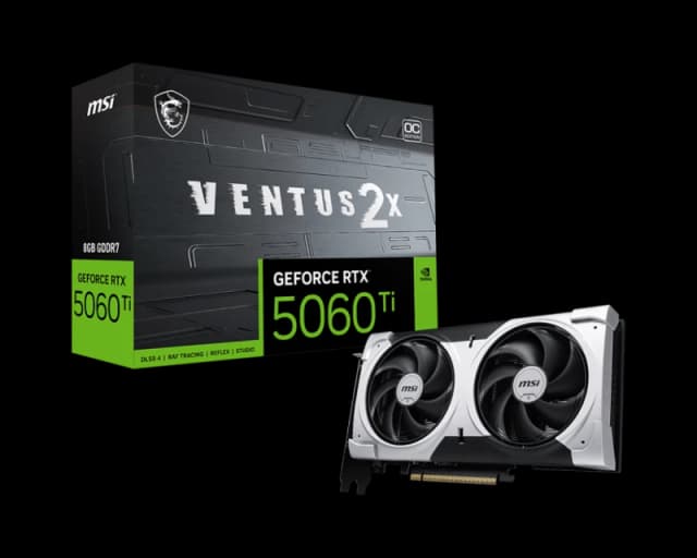 MSI GeForce RTX 5060 Ti 8G VENTUS 2X OC PLUS 8GB GDDR7 Graphics Card