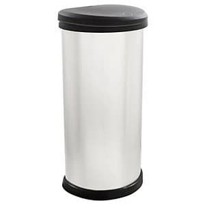 Curver 40 Litre Metallic Effect Touch Top Deco Bin