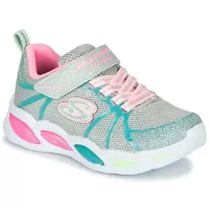 Skechers SHIMMER BEAMS Girls Childrens Shoes (Trainers) in Silver,1.5 kid,2.5
