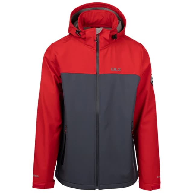 Trespass Trespass Men Moyler DLX Soft Shell Jacket in Red Size: Small Red S Male 5063693782757