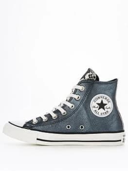 Converse Chuck Taylor All Star Hi Top Plimsoll - Black/Snake, Black/Snake, Size 4, Women