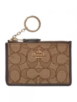 Coach Signature Khaki Mini Id Case In