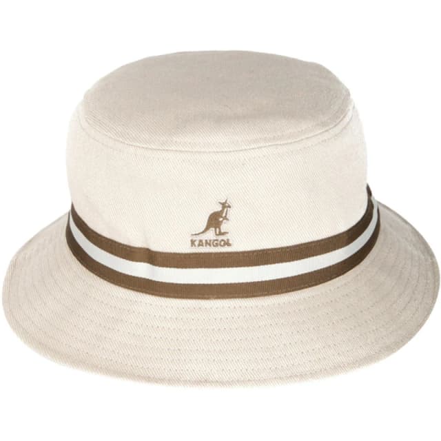 Kangol Stripe Bucket Hat Beige unisex Small
