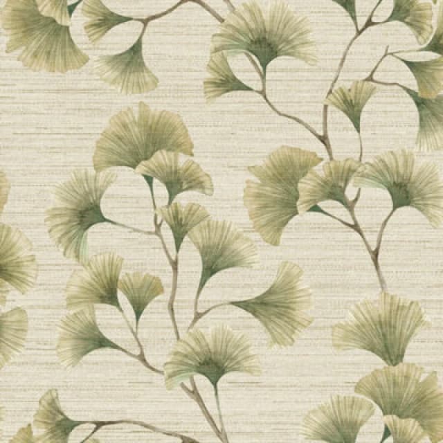 Arthouse Ginkgo Leaf Trail Green/neutral Wallpaper