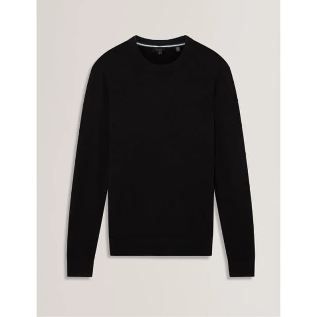 Ted Baker Mens Merino Crew Neck Jumper Black male XS (1)