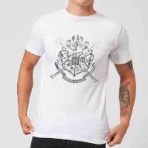 Harry Potter Hogwarts House Crest Mens T-Shirt - White - 3XL