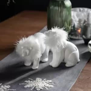 Crossland Grove Standing Polar Bear With Frill White 250x90x130mm