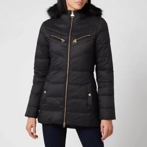 Barbour International Womens Grounding Quilt Coat - Black - UK 16