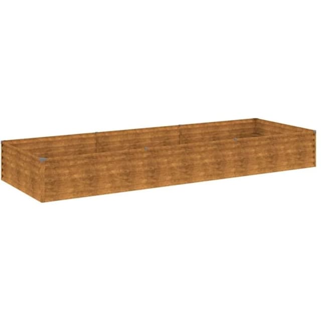 vidaXL Garden Raised Bed 291x100x36cm Corten Steel, Brown 151995