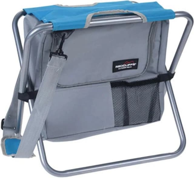 Redcliffs Camping Stool Foldable with Coolerbag Blue unisex One Size