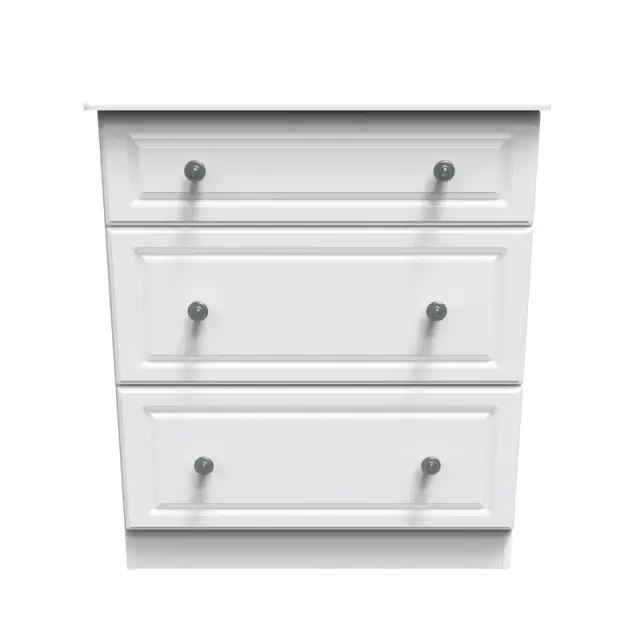 Ready Assembled 2 U Kendal 3 Drawer Deep Chest (Ready Assembled) White