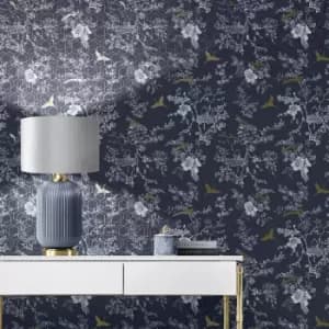 Lipsy Himara Wallpaper Himara Blue and Gold