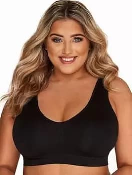 Yours Seamless Padded Bra - Black, Size 18-20, Women