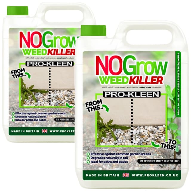 ProKleen NO Grow Double Strength Weed & Moss Killer Glyphosate Free 2 x 5L White unisex