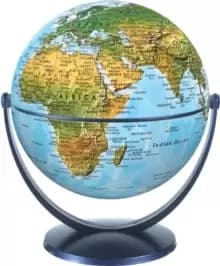 Physical World Globe 15cm : Swivel and Tilt World Physical Globe