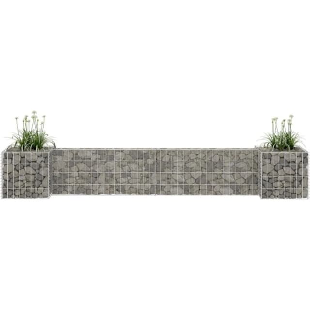VIDAXL H-Shaped Gabion Planter Steel Wire 260x40x40cm Vidaxl 8719883734866