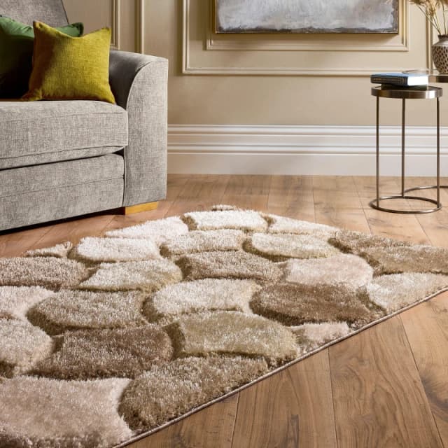 Origins Scallop Shaggy Cosy Rug Natural - Origins - Size: 160X230 Natural 160X230 WB93103